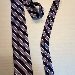 Jos. A. Bank Purple and Black Striped Silk Tie